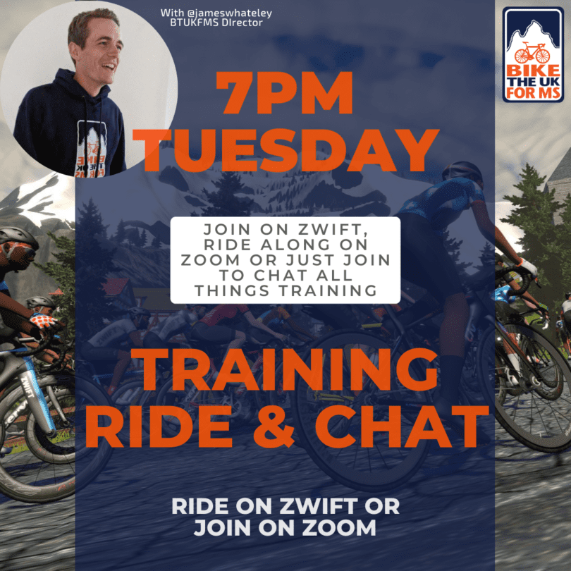Zwift Training for MS - Tuesday Evenings at 7pm - Bike the UK for MS