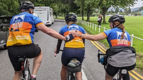 The supportive team environment on the London to Paris cycle.