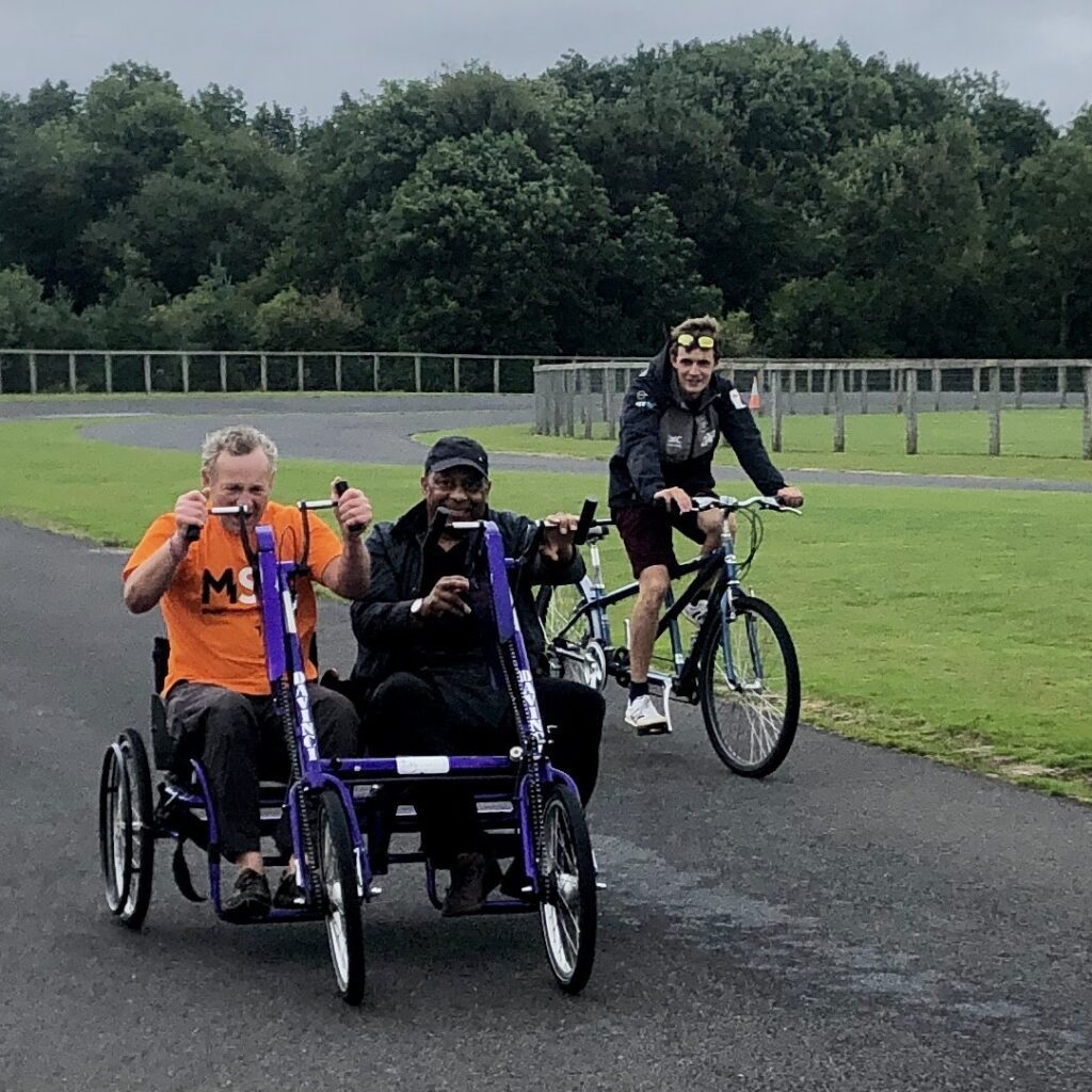 Accessible cyclin session put on by Bike the UK for MS