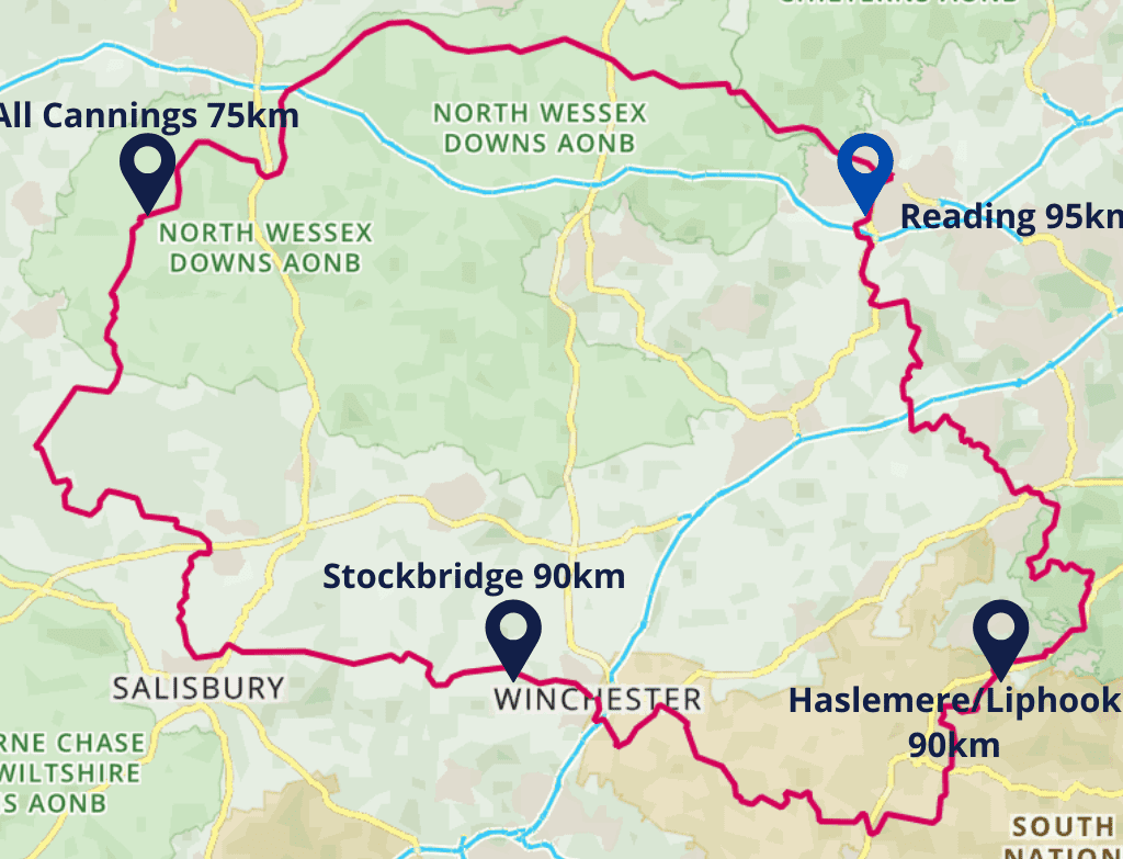 King Alfred's Way route map