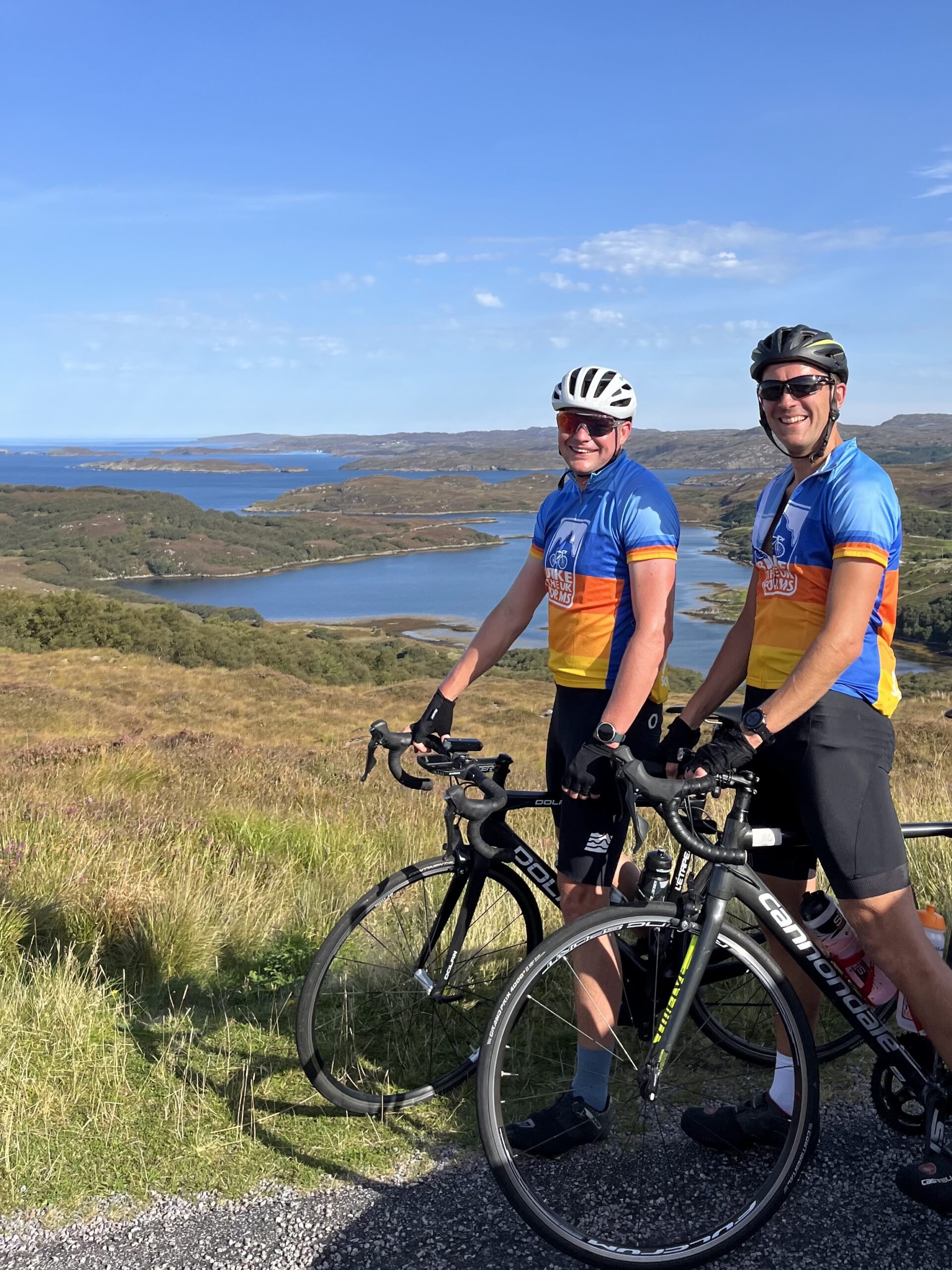 Cylists infront of the views of the NC500