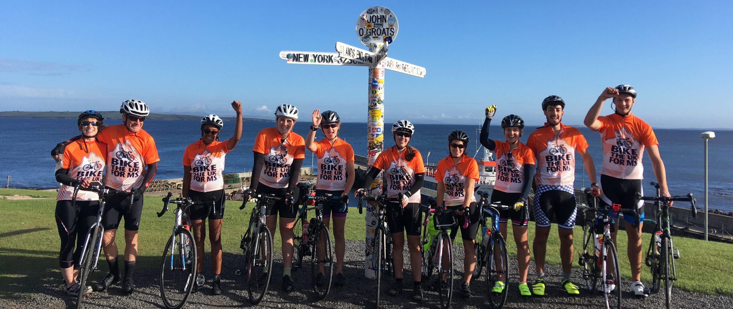 Kicking off the JOGLE cycle ride.