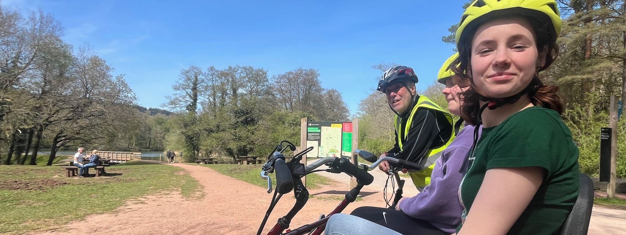 Sunny skies and smiles at our accessible cycling sessions at the Forest of Dean.