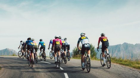 Back of cylists on L'Etape Tour