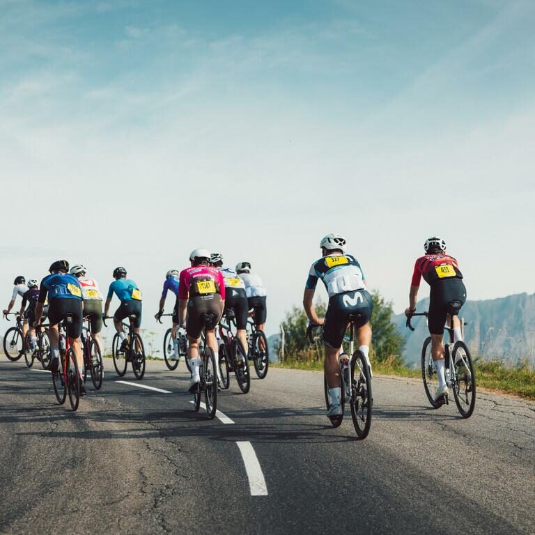 Back of cylists on L'Etape Tour