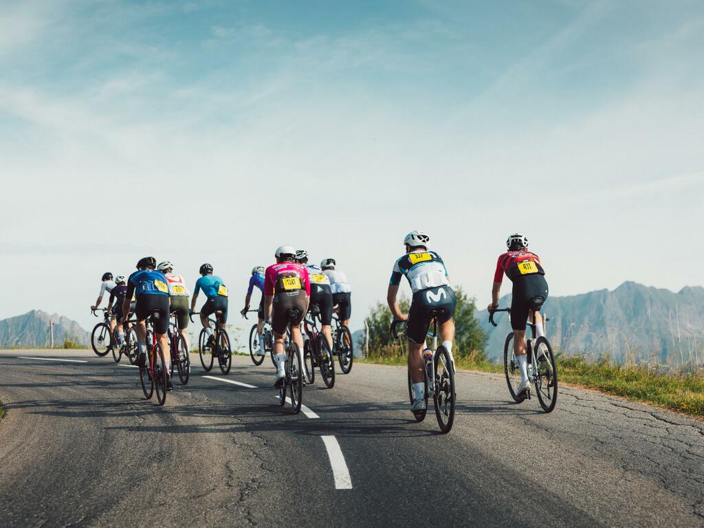 Back of cylists on L'Etape Tour